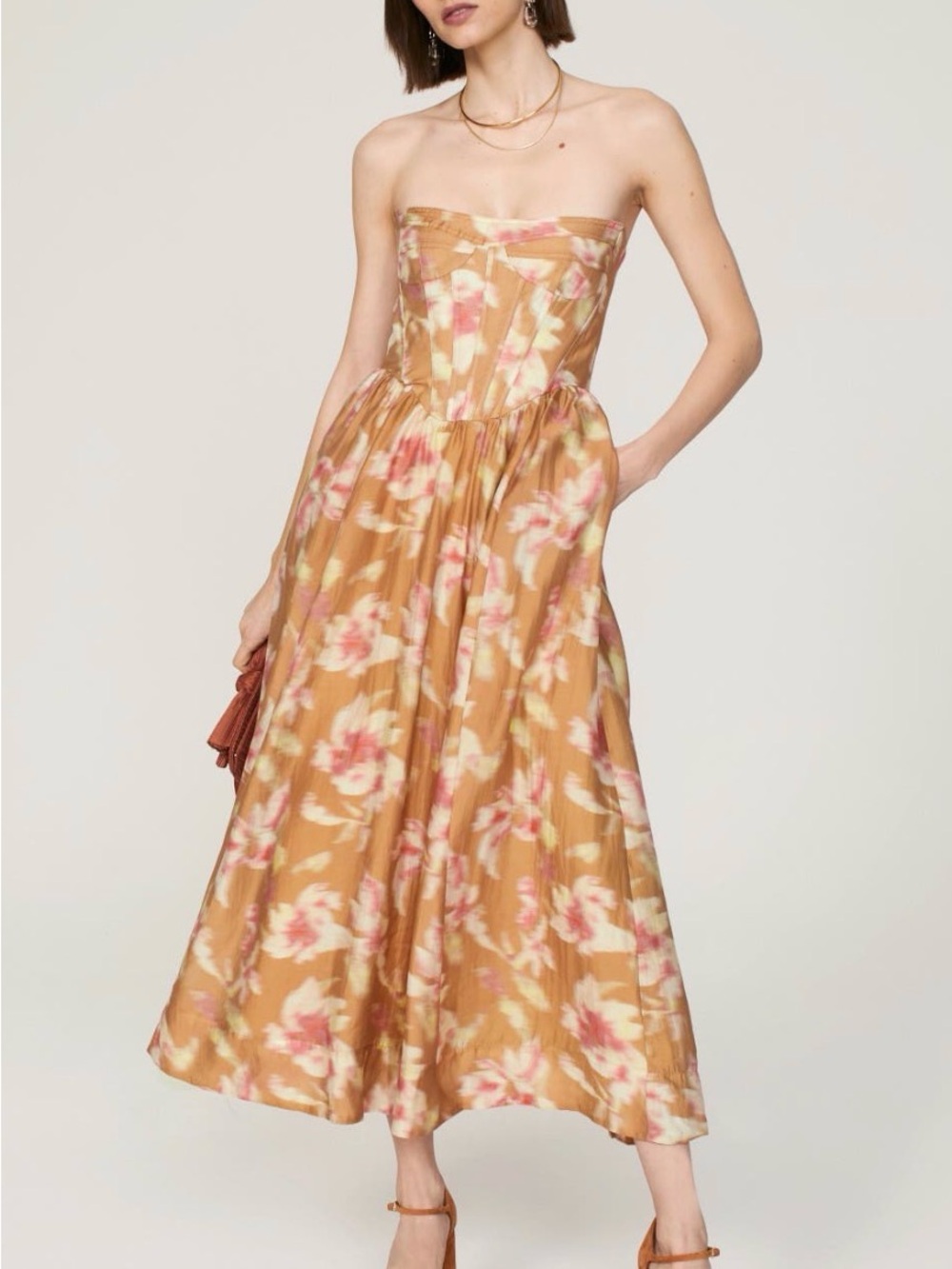Bardot Lola Corset Midi Dress - Picture 1 of 8